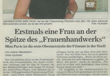 Obermeisterin der Friseurinnung